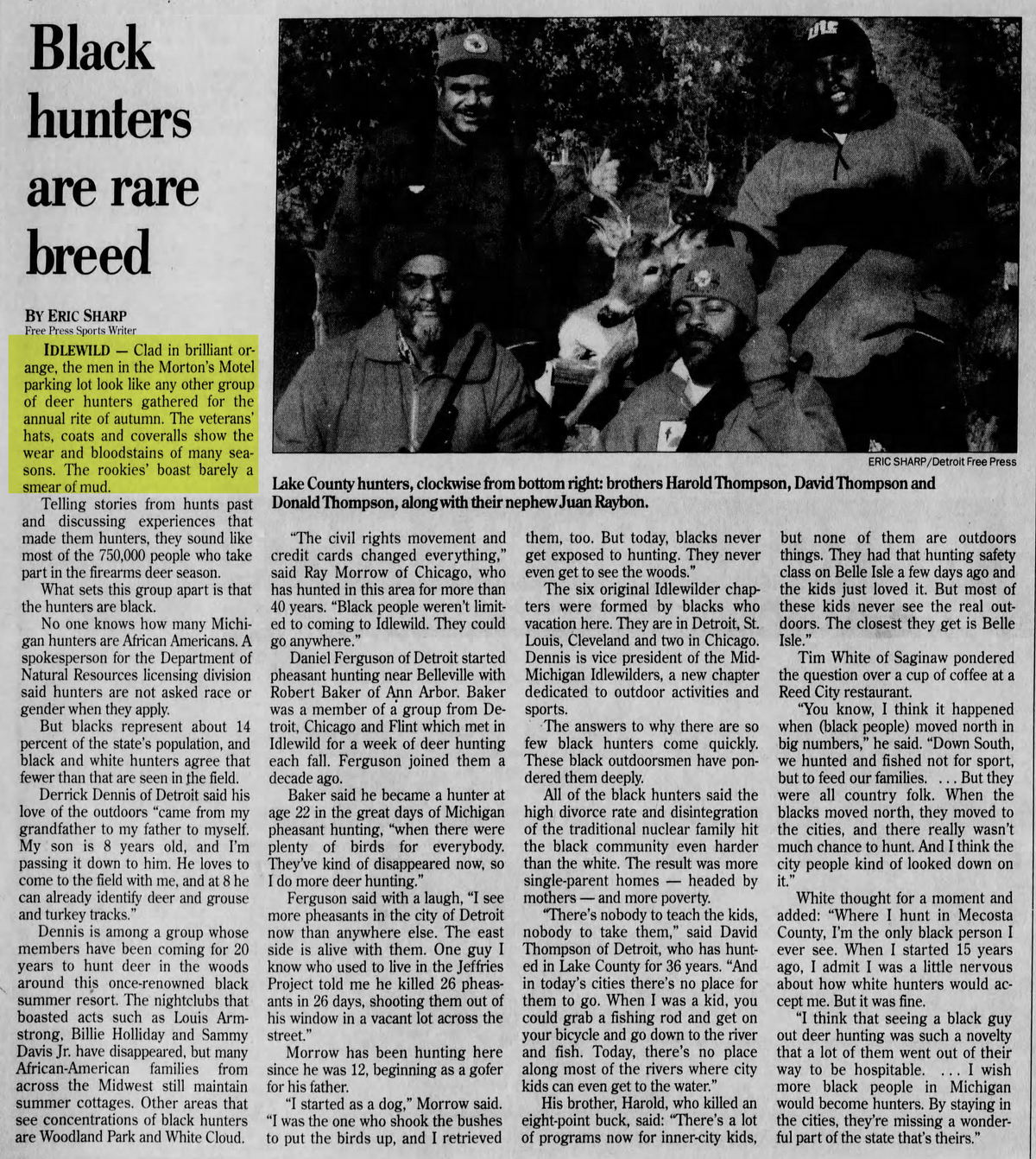 Mortons Motel - Nov 20 1997 Article